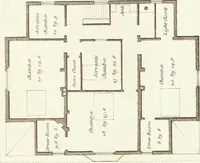 An illustration from Hints for dwellings : consisting of original designs for cottages, farm-houses, villas &c. plain and ornamental, with plans to each : in which strict attention is paid to unite convenience and elegance with economy : including some designs for town houses (1801)