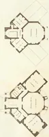 An illustration from Hints for dwellings : consisting of original designs for cottages, farm-houses, villas &c. plain and ornamental, with plans to each : in which strict attention is paid to unite convenience and elegance with economy : including some designs for town houses (1801)