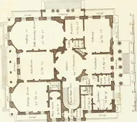 An illustration from Hints for dwellings : consisting of original designs for cottages, farm-houses, villas &c. plain and ornamental, with plans to each : in which strict attention is paid to unite convenience and elegance with economy : including some designs for town houses (1801)