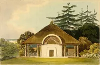 An illustration from Hints on ornamental gardening : consisting of a series of designs for garden buildings, useful and decorative gates, fences, railroads, &c., accompanied by observations on the principles and theory of rural improvement, interspersed with occasional remarks on rural architecture. (1823)