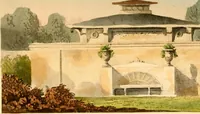 An illustration from Hints on ornamental gardening : consisting of a series of designs for garden buildings, useful and decorative gates, fences, railroads, &c., accompanied by observations on the principles and theory of rural improvement, interspersed with occasional remarks on rural architecture. (1823)
