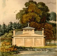 Picture 25 of 37 from Hints on ornamental gardening : consisting of a series of designs for garden buildings, useful and decorative gates, fences, railroads, &c., accompanied by observations on the principles and theory of rural improvement, interspersed with occasional remarks on rural architecture. (1823), leaf 126