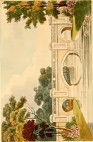 An illustration from Hints on ornamental gardening : consisting of a series of designs for garden buildings, useful and decorative gates, fences, railroads, &c., accompanied by observations on the principles and theory of rural improvement, interspersed with occasional remarks on rural architecture. (1823)