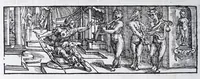 Picture 17 of 21 from Hippopronia : grundtlicher vnnd eigentlicher Bericht inn zwey Bücher verfasset : erstlichen, von Art vnd Eygenschafft der Pferde, wie die auff allerhand vnd vilfaltige Manieren vnd Weisen zu zeumen vnnd abzurichten : mit darzu gehöriger Mundstucken vnd Stangen, vff vnd Abrisse vnd andern künstlichen Figurẽ vorgebildt : so dann fürs ander von derselben Zufäll vnnd Kranckheiten, auch bewehrter Mittel, Curation vnd heilsamen Artzneyen gegründte Beschreibung : alles durch langwirige Erfahrung ... zusam̃en gebracht, vnd ... vor Jaren in Truck verfertigt (1599), leaf 118