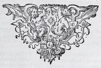 An illustration from Hippopronia : grundtlicher vnnd eigentlicher Bericht inn zwey Bücher verfasset : erstlichen, von Art vnd Eygenschafft der Pferde, wie die auff allerhand vnd vilfaltige Manieren vnd Weisen zu zeumen vnnd abzurichten : mit darzu gehöriger Mundstucken vnd Stangen, vff vnd Abrisse vnd andern künstlichen Figurẽ vorgebildt : so dann fürs ander von derselben Zufäll vnnd Kranckheiten, auch bewehrter Mittel, Curation vnd heilsamen Artzneyen gegründte Beschreibung : alles durch langwirige Erfahrung ... zusam̃en gebracht, vnd ... vor Jaren in Truck verfertigt (1599)