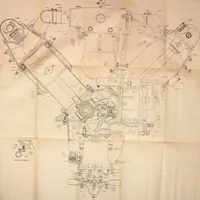 An illustration from Hispano-Suiza aeronautical engines, Birkigt patents. Instruction book, September, 1918, series no. 6H (1918)