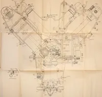 An illustration from Hispano-Suiza aeronautical engines, Birkigt patents. Instruction book, September, 1918, series no. 6H (1918)