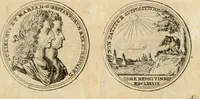 An illustration from Histoire de Guillaume III., roy d'Angleterre, d'Ecosse, de France, et d'Irlande, prince d'Orange, &c.; contenant ses actions les plus memorables, depuis sa naissance jusques à son elevation sur le trône, & ce qui s'est passé dupuis jusques à l'entiere reduction du royaume d'Irlande (1692)