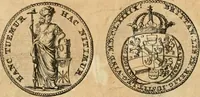 An illustration from Histoire de Guillaume III., roy d'Angleterre, d'Ecosse, de France, et d'Irlande, prince d'Orange, &c.; contenant ses actions les plus memorables, depuis sa naissance jusques à son elevation sur le trône, & ce qui s'est passé dupuis jusques à l'entiere reduction du royaume d'Irlande (1692)