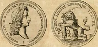 An illustration from Histoire de Guillaume III., roy d'Angleterre, d'Ecosse, de France, et d'Irlande, prince d'Orange, &c.; contenant ses actions les plus memorables, depuis sa naissance jusques à son elevation sur le trône, & ce qui s'est passé dupuis jusques à l'entiere reduction du royaume d'Irlande (1692)