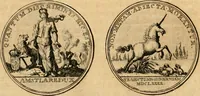 An illustration from Histoire de Guillaume III., roy d'Angleterre, d'Ecosse, de France, et d'Irlande, prince d'Orange, &c.; contenant ses actions les plus memorables, depuis sa naissance jusques à son elevation sur le trône, & ce qui s'est passé dupuis jusques à l'entiere reduction du royaume d'Irlande (1692)