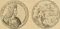 An illustration from Histoire de Guillaume III., roy d'Angleterre, d'Ecosse, de France, et d'Irlande, prince d'Orange, &c.; contenant ses actions les plus memorables, depuis sa naissance jusques à son elevation sur le trône, & ce qui s'est passé dupuis jusques à l'entiere reduction du royaume d'Irlande (1692)