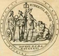 An illustration from Histoire de Guillaume III., roy d'Angleterre, d'Ecosse, de France, et d'Irlande, prince d'Orange, &c.; contenant ses actions les plus memorables, depuis sa naissance jusques à son elevation sur le trône, & ce qui s'est passé dupuis jusques à l'entiere reduction du royaume d'Irlande (1692)