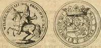 An illustration from Histoire de Guillaume III., roy d'Angleterre, d'Ecosse, de France, et d'Irlande, prince d'Orange, &c.; contenant ses actions les plus memorables, depuis sa naissance jusques à son elevation sur le trône, & ce qui s'est passé dupuis jusques à l'entiere reduction du royaume d'Irlande (1692)