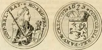 An illustration from Histoire de Guillaume III., roy d'Angleterre, d'Ecosse, de France, et d'Irlande, prince d'Orange, &c.; contenant ses actions les plus memorables, depuis sa naissance jusques à son elevation sur le trône, & ce qui s'est passé dupuis jusques à l'entiere reduction du royaume d'Irlande (1692)