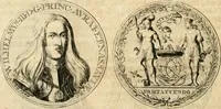 An illustration from Histoire de Guillaume III., roy d'Angleterre, d'Ecosse, de France, et d'Irlande, prince d'Orange, &c.; contenant ses actions les plus memorables, depuis sa naissance jusques à son elevation sur le trône, & ce qui s'est passé dupuis jusques à l'entiere reduction du royaume d'Irlande (1692)