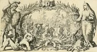 An illustration from Histoire de Guillaume III., roy d'Angleterre, d'Ecosse, de France, et d'Irlande, prince d'Orange, &c.; contenant ses actions les plus memorables, depuis sa naissance jusques à son elevation sur le trône, & ce qui s'est passé dupuis jusques à l'entiere reduction du royaume d'Irlande (1692)