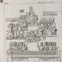 An illustration from Histoire de l'Académie royale des inscriptions et belles lettres, depuis son establissement jusqu'à présent : Avec les Mémoires de littérature tirez des registres de cette Académie depuis son renouvellement jusqu'en 1710 (1736)