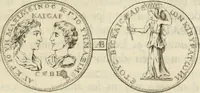 An illustration from Histoire de l'Académie royale des inscriptions et belles lettres, depuis son establissement jusqu'à présent : Avec les Mémoires de littérature tirez des registres de cette Académie depuis son renouvellement jusqu'en 1710 (1736)