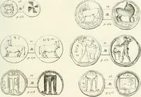 An illustration from Histoire de l'Académie royale des inscriptions et belles lettres, depuis son establissement jusqu'à présent : Avec les Mémoires de littérature tirez des registres de cette Académie depuis son renouvellement jusqu'en 1710 (1736)