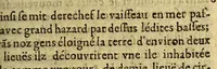 An illustration from Histoire de la Nouuelle France : contenat les navigations, dećouvertes, & habitations faites par les François és Indes Occidentales & Nouvelle-France ... : avec les tables & figures necessaires. (1618)