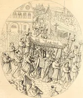 An illustration from Histoire de l'orfévrerie-joaillerie et des anciennes communautés et confréries d'orfévres-joailliers de la France et de la Belgique (1850)