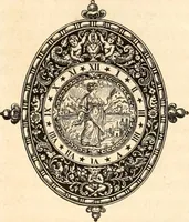 An illustration from Histoire de l'orfévrerie-joaillerie et des anciennes communautés et confréries d'orfévres-joailliers de la France et de la Belgique (1850)