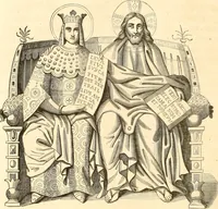 An illustration from Histoire de l'orfévrerie-joaillerie et des anciennes communautés et confréries d'orfévres-joailliers de la France et de la Belgique (1850)