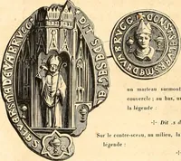 An illustration from Histoire de l'orfévrerie-joaillerie et des anciennes communautés et confréries d'orfévres-joailliers de la France et de la Belgique (1850)