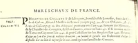 An illustration from Histoire des connestables: chanceliers et gardes des seavx [etc.] ... depuis leur origine: (1658)