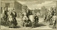 An illustration from Histoire des empereurs, et des autres princes qui ont regné durant les six premiers siècles de l'église, de leurs guerres contre les Juifs, des écrivains profanes, & des personnes les plus illustrés de leur temps Justifiée par les citations des auteurs originaux; avec des notes pour éclaircir les principales difficultés de l'histoire (1700)