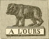 An illustration from Histoire des enseignes de Paris. Revue et publiée par le Bibliophile Jacob [pseud.] avec un appendice par J. Cousin.. (1884)