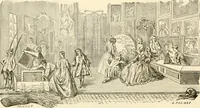 An illustration from Histoire des enseignes de Paris. Revue et publiée par le Bibliophile Jacob [pseud.] avec un appendice par J. Cousin.. (1884)
