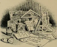 An illustration from Histoire des jouets : ouvrage contenant 250 illustrations dans le texte et 100 gravures hors texte dont 50 planches coloriées à l'aquarelle (1902)