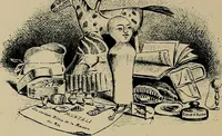 An illustration from Histoire des jouets : ouvrage contenant 250 illustrations dans le texte et 100 gravures hors texte dont 50 planches coloriées à l'aquarelle (1902)