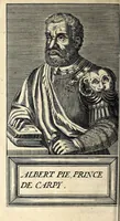 An illustration from Histoire des plus illustres et scavans hommes de leurs siecles : tant de l'Europe que de l'Asie, Afrique & Amerique : avec leurs portraits en tailles-douces, tirez sur les veritables originaux (1670)