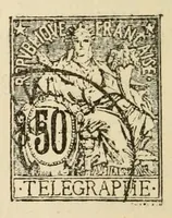 An illustration from Histoire de timbre-poste français (1891)