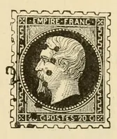 An illustration from Histoire de timbre-poste français (1891)