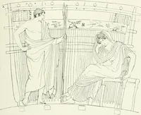 An illustration from Histoire du costume antique d'après des études sur le modèle vivant (1922)