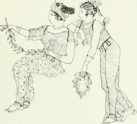 An illustration from Histoire du costume antique d'après des études sur le modèle vivant (1922)