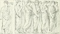 An illustration from Histoire du costume antique d'après des études sur le modèle vivant (1922)