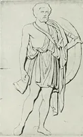 An illustration from Histoire du costume antique d'après des études sur le modèle vivant (1922)