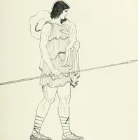 An illustration from Histoire du costume antique d'après des études sur le modèle vivant (1922)