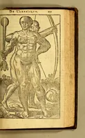 An illustration from Histoire d'un voyage faict en la terre du Bresil, autrement dite Amerique. : Contenant la nauigation, & choses remarquables, veuës sur mer par l'auteur. Le comportement de Villegagnon en ce pays-la. Les moeurs & façons de viure estranges des sauuages bresiliens: auec vn colloque de leur langage. Ensemble la description de plusieurs animaux, arbres, herbes, & autres choses singulieres, & du tout inconnues par-deçà: dont on verra les sommaires des chapitres au commencement du liure. (1585)