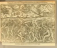 Picture 5 of 12 from Histoire d'un voyage fait en la terre du Bresil, autrement dite Amerique. : Contenant la nauigation, & choses remarquables veues sur mer par l'autheur. Le comportement de Villegagnon en ce pays là. Les moeurs & façons de viure estranges des sauuages ameriquains: auec vn colloque de leur langage. Ensemble la description de plusieurs animaux, arbres, herbes, & autres choses singulieres, & du tout inconues par deça: dont on verra les sommaires des chapitres au co[m]mencement du liure. (1594), leaf 251