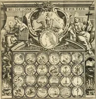 Picture 189 of 203 from Histoire du roy Louis le Grand, par les medailles, emblêmes, deuises, jettons, inscriptions, armoiries, et autres monumens publics (1691), leaf 104