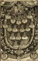 An illustration from Histoire du roy Louis le Grand, par les medailles, emblêmes, deuises, jettons, inscriptions, armoiries, et autres monumens publics (1691)