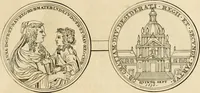 An illustration from Histoire du roy Louis le Grand, par les medailles, emblêmes, deuises, jettons, inscriptions, armoiries, et autres monumens publics (1691)