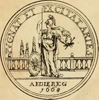 Picture 25 of 203 from Histoire du roy Louis le Grand, par les medailles, emblêmes, deuises, jettons, inscriptions, armoiries, et autres monumens publics (1691), leaf 22
