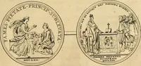 An illustration from Histoire du roy Louis le Grand, par les medailles, emblêmes, deuises, jettons, inscriptions, armoiries, et autres monumens publics (1691)
